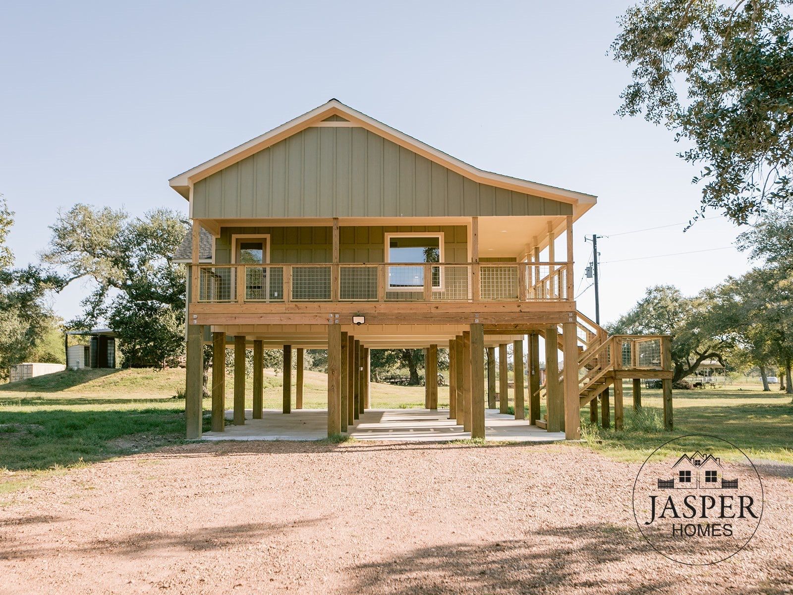 Edna ranch house custom home by Jasper Homes — exterior