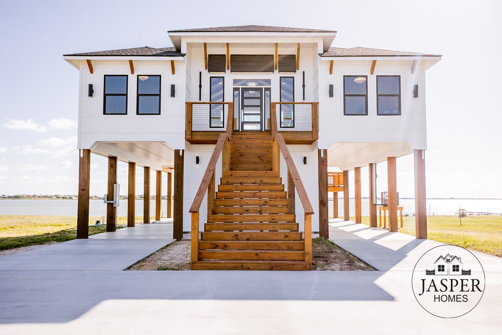 Palacios custom home on Windswept Drive by Jasper Homes — exterior