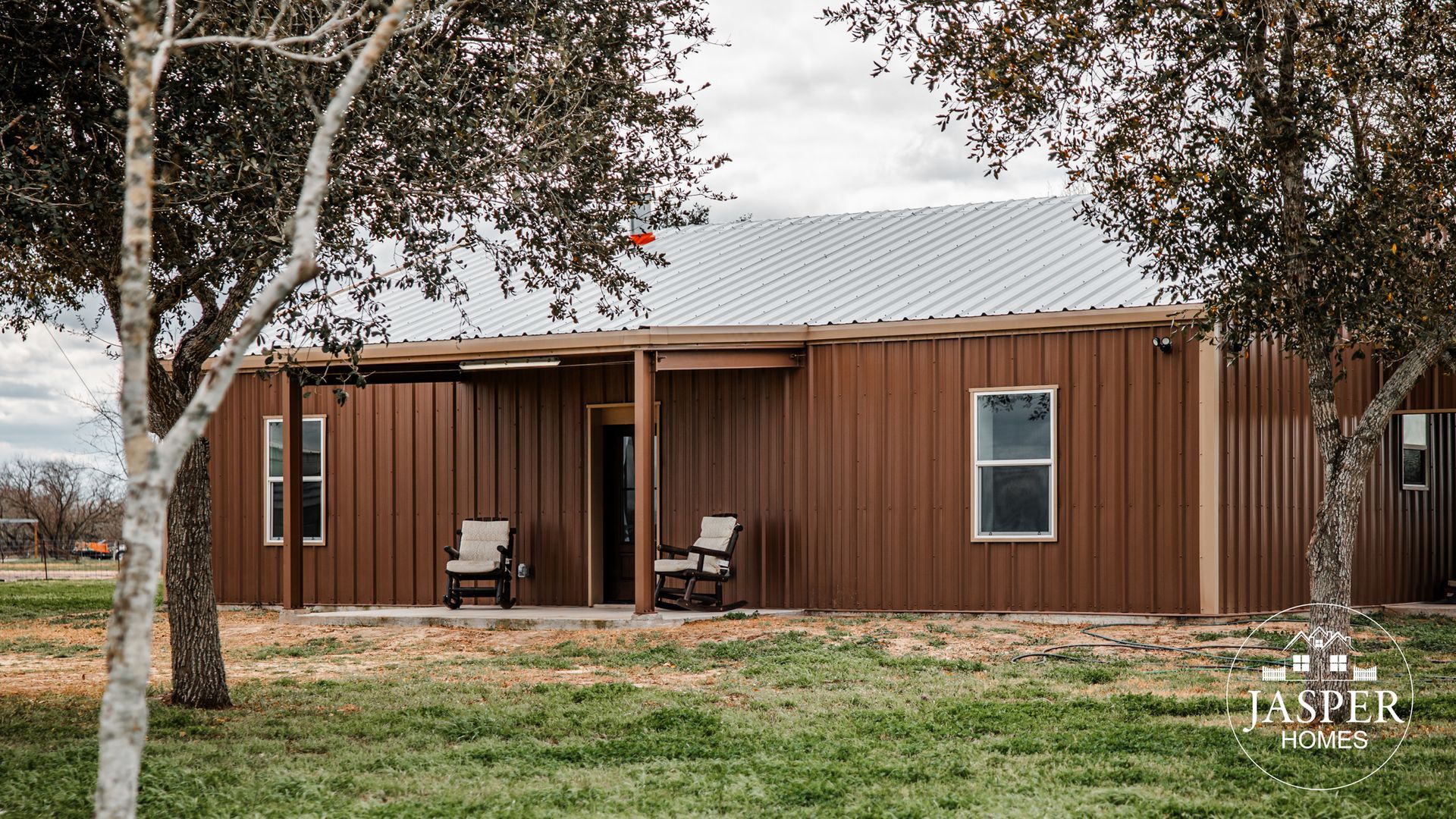 Victoria custom barndominium built by Jasper Homes — exterior